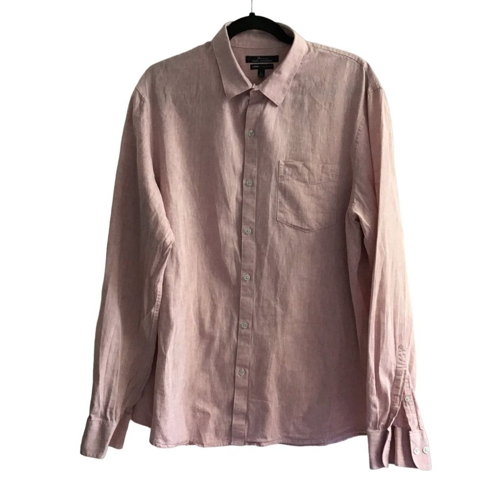 Tommy Bahama Pink Linen Button-Up Shirt - Men's